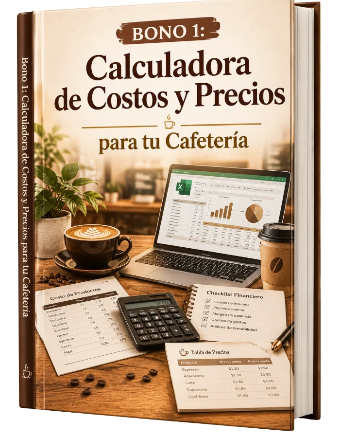 Laptop con la calculadora de costos y precios en Excel